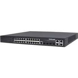 Intellinet 24-Port Gigabit Ethernet PoE+ Web-Managed Switch with 4 Combo Base-T/SFP Nero