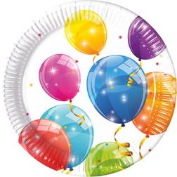 Procos Disposable Plates Sparkling Balloons 8-pack