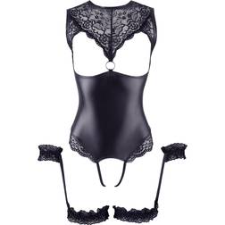 Cottelli Collection Body met Kousenband Zwart