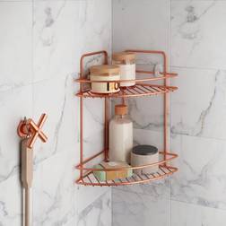 Metaltex 2-tier Corner Douche Rack Copper