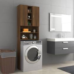 vidaXL Washing Machine Cabinet Brown Oak 64x25.5x190 cm