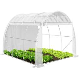 Vounot Polytunnel Greenhouse 6m² Acier inoxydable Plastique