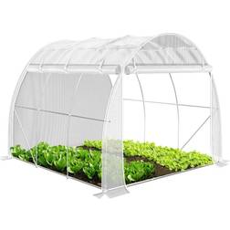 Vounot Polytunnel Greenhouse 6m² Rostfritt stål Plast