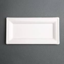 Fiesta Assiettes Rectangulaires en Bagasse 258mm x 50