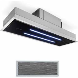 Klarstein High Line Ceiling Hood 90cm, Negro, Transparente