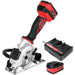 Excel 18V 115mm Mini Circular Saw with 2 x 5.0Ah Battery & Charger