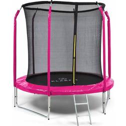 Klarfit Trampoline Jumpstarter 120 kg max. Surface de saut 195 cm Protection optimale rose