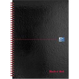 Oxford Black n' Red A4 Wirebound Glossy Hardback