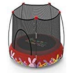 Pl Ociotrends Trampolin med röd uppblåsbar 120 cm diameter x 35 cm Höjd Röd (PL0080)