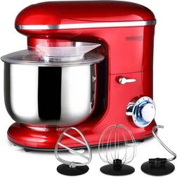 Monzana Robot De Cocina Acero Inoxidable Rojo 1200W 6L