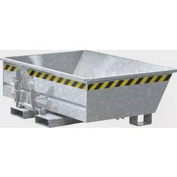 Mini tilting skip, low overall height, capacity 0.25 mÂ³ zinc plated