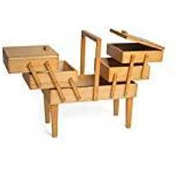 Hobby Gift Sewing Box: Cantilever: Wood: 3 Tier with Legs