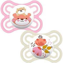 Mam Perfect 0 Months Soother Double Pack Pink
