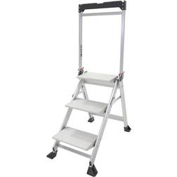 0.7m premium jumbo Folding Step Ladders 3 Tread Anti Slip Aluminium Safety Steps