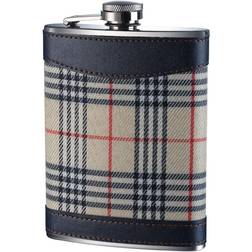 Premier Housewares Hip Flask - Cream Tartan Petaca