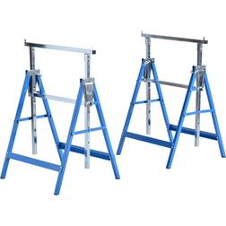 Homcom Steel Builders Twin-Set Telescopic Trestle Blue