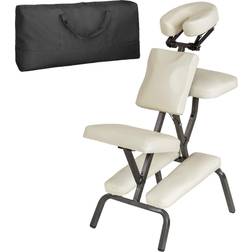 tectake Massagestol i konstläder beige