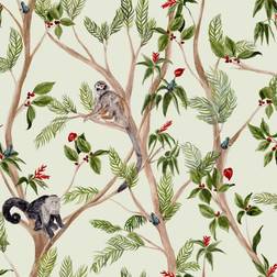 Arthouse Tropical Monkey Multi Wallpaper