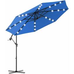 Costway 3M Outdoor led Parasol Patio Solar Sun Shade Garden Banana