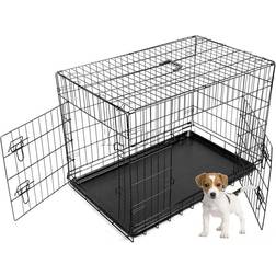 FoxHunter Pet Cage 24 inch Black