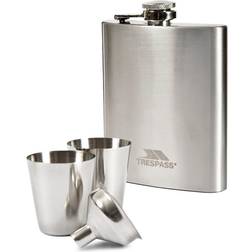 Trespass Dramcask Silver Rostfritt Stål 200 ml 2 x 30 ml Fickplunta