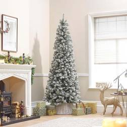 The Winter Workshop Artificial Snowy Balsam Fir Christmas Tree 213.4cm