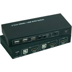 SpeaKa KVM Professional 2 Ports HDMI USB 1920 x 1080 Pixel