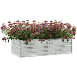 vidaXL Lit Surélevé de Jardin 160x80x45 cm Acier Galvanisé Argenté