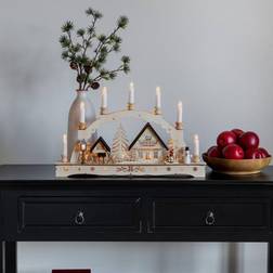 Konstsmide Wood Silhouette 7 Candle Village 3254-100 LED-ljus