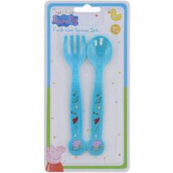Peppa Pig Fork & Spoon Set Blue