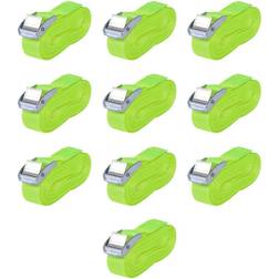 vidaXL Sangle 10 pcs 0,25 tonne 5 m x 25 mm Vert fluorescent