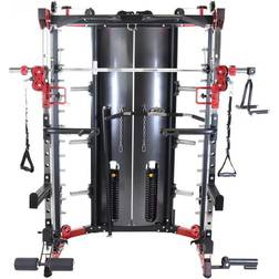 Gorilla Sports Multistation Power Rack Schwarz Rot