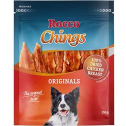 Rocco Chings Originals Strisce da masticare - Set % 12 x 250 g Petto di pollo disidratato