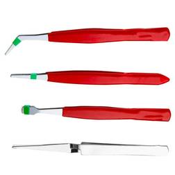 Top Tools Tweezers 115mm 4pcs 32D423
