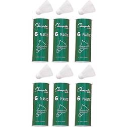 Champion Sports Plastic Indoor Shuttlecocks, 6 Tubes 6pc Per Pack