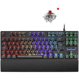 Mars Gaming Clavier Mécanique RGB MKXTKLRES Switch Rouge Layout ES