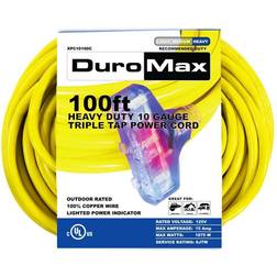 DuroMax XPC10100C 100-Foot 10 Gauge Triple Tap Extension Power