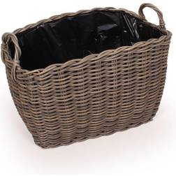 Plantekurv Stor - Oval - Naturrattan Krukke