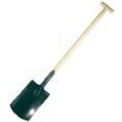 Profi-X straight riveted spade with a wooden handle