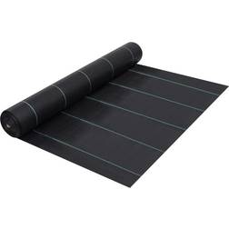 vidaXL Estera De Control De Malezas Y Raíces PP Negro 1x10 m