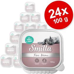 Smilla Fine Menù 48 x 100 g Alimento Umido Per Gatti - Tacchino & Coniglio