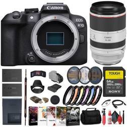 Canon EOS R10 Mirrorless Camera 70-200mm Lens 64GB SD Card More