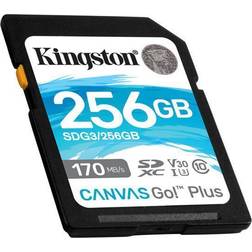 Kingston Canvas Go! Plus 256GB Secure Digital Extended Capacity (SDXC) Flash Card Model SDG3/256GBCR