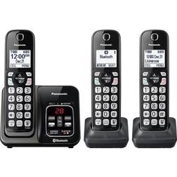 Panasonic Black Cordless Phone System TGD663M With 3 Handsets