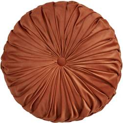 Saro Lifestyle 14" Velvet Pin Tuck Rust Complete Decoration Pillows Orange (35.6x35.6cm)
