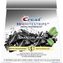 Crest 3D Whitestrips, Charcoal Mint, Teeth Whitening Strip Kit with Tube