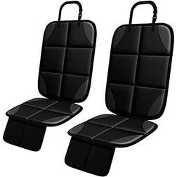 Mho+All Bilsätesskydd, 2-pack bilstolskydd för barnstolar, halkfri enkel rengöring baby bilbaksätesskydd, ISOFIX-kompatibel(svart)