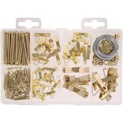 Hillman 0.56lb. Medium Brass Assorted Picture Hangers