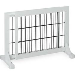 Relaxdays Safety Gate for Children & Pets, HxD: 56 x 70115 cm, with Feet and Floor Protectors, FreeStanding, White