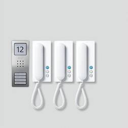 Siedle Siedle SET CA 812-3 E/W, Ledningsført, Rustfrit stål, Hvid, Væg
